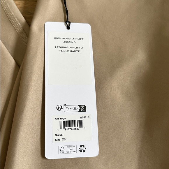 New alo with tags 7/8 High-Waist Airlift Legging gravel XS - Picture 7 of 7